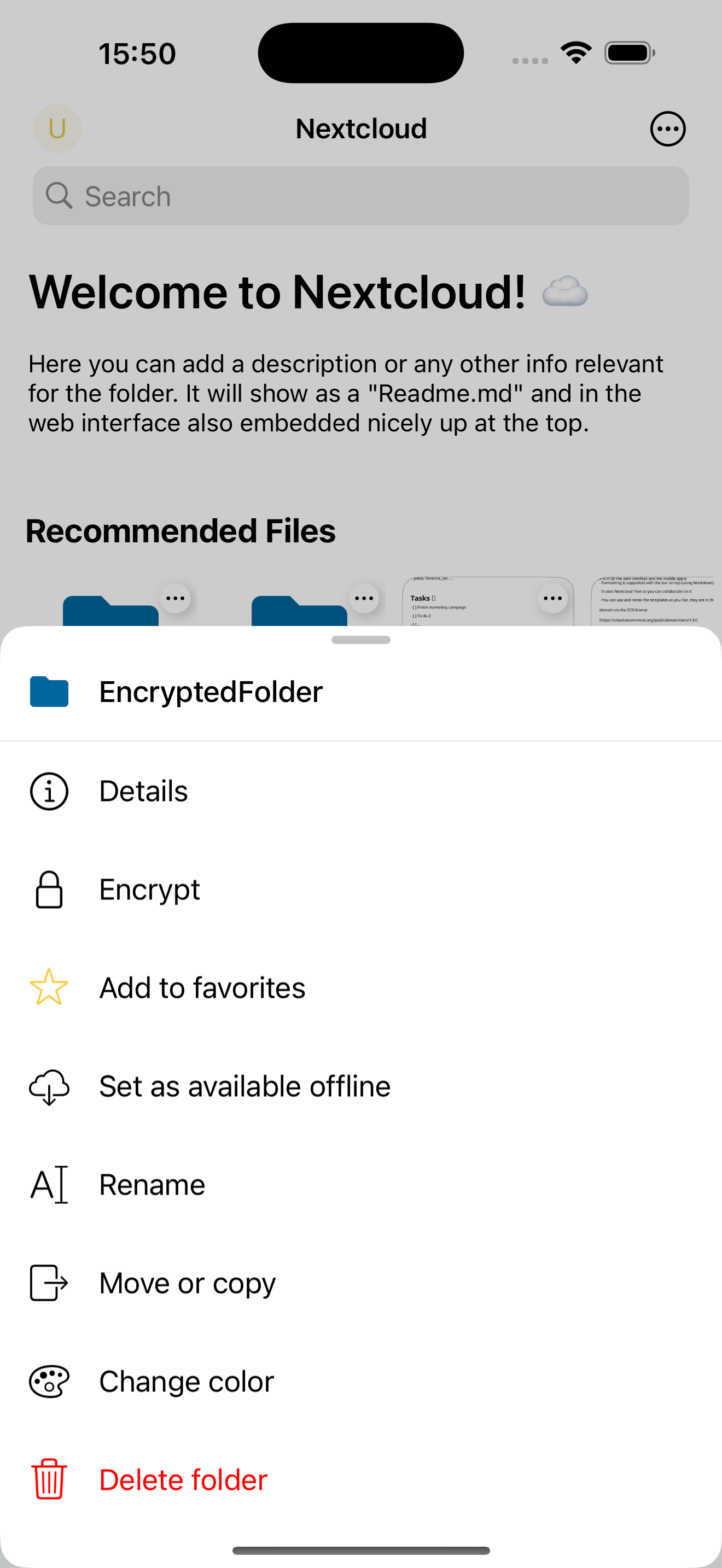 Encrypting a folder on an iOS device