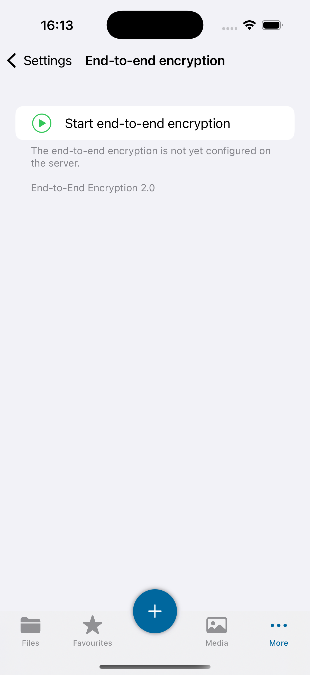 Setup E2EE on iOS step 1