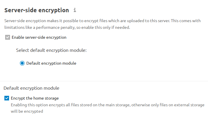Encryption Settings