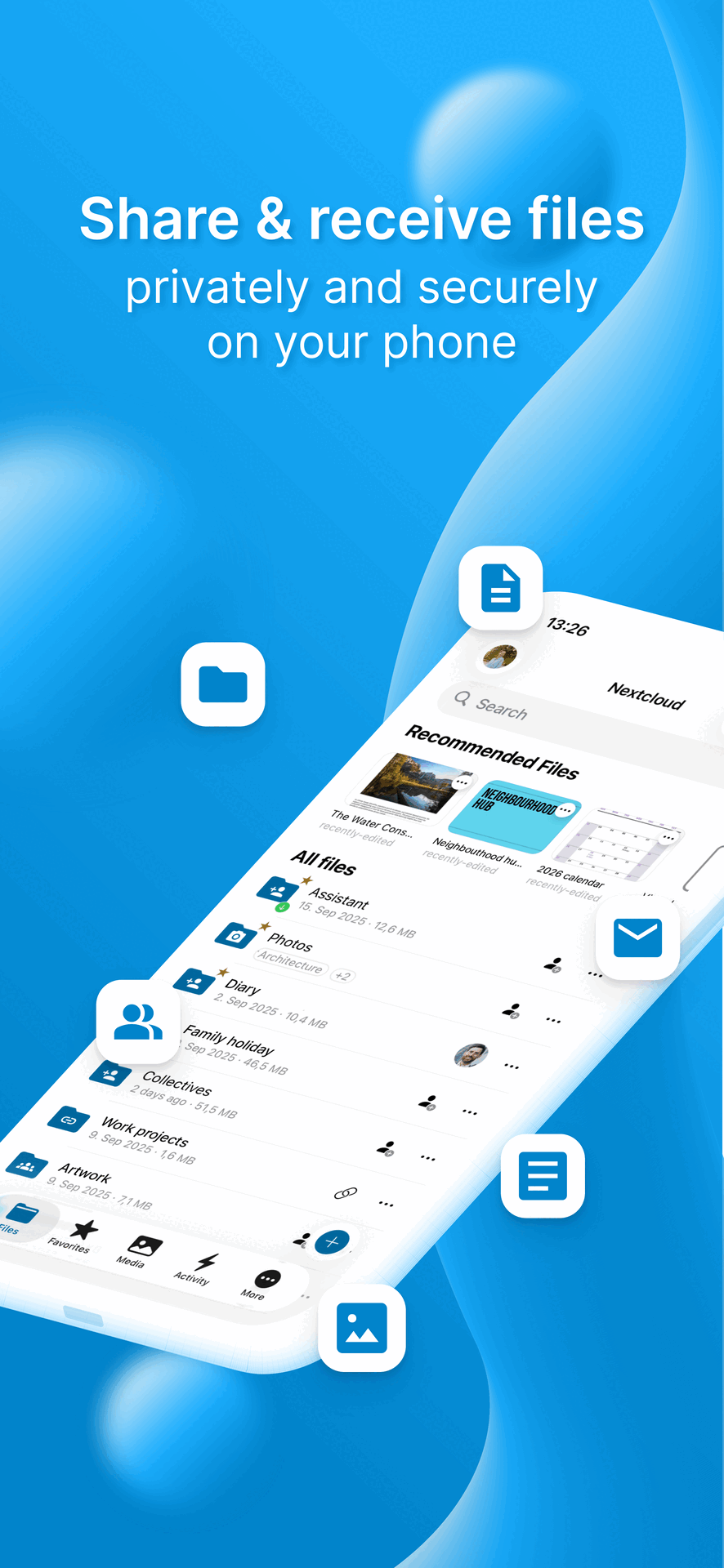 Demo of the Nextcloud iOS files app