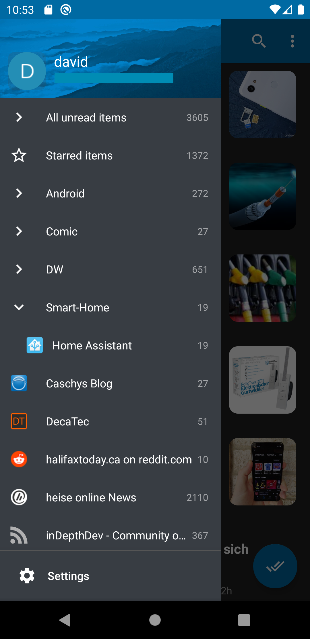 Screenshot 3 of Nextcloud News — opens full size