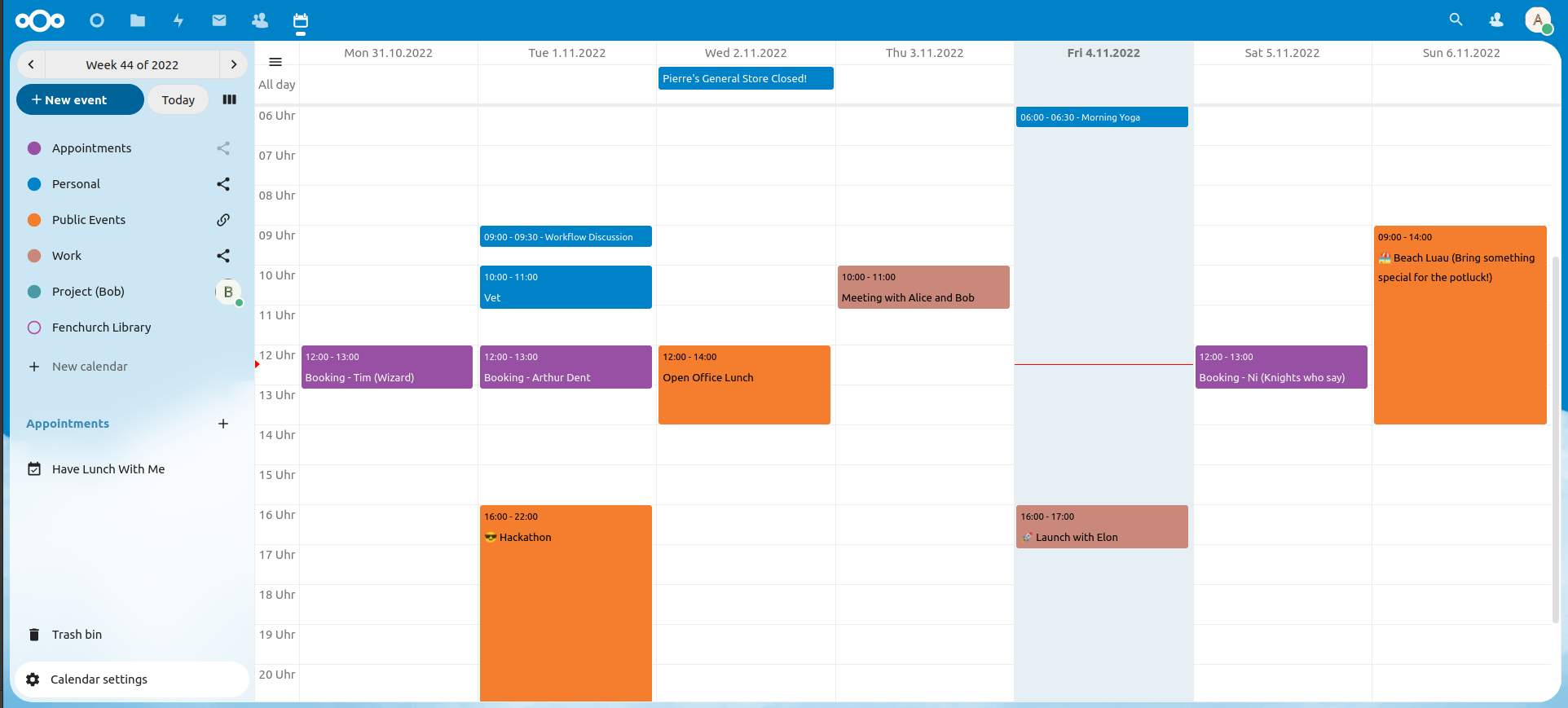 Nextcloud calendar Bytemeta