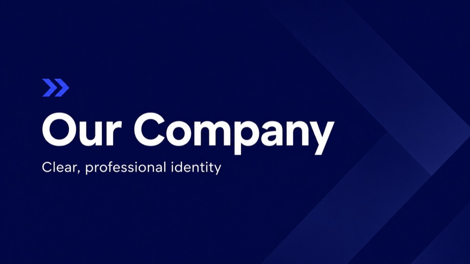 Midnight investor pitch title slide