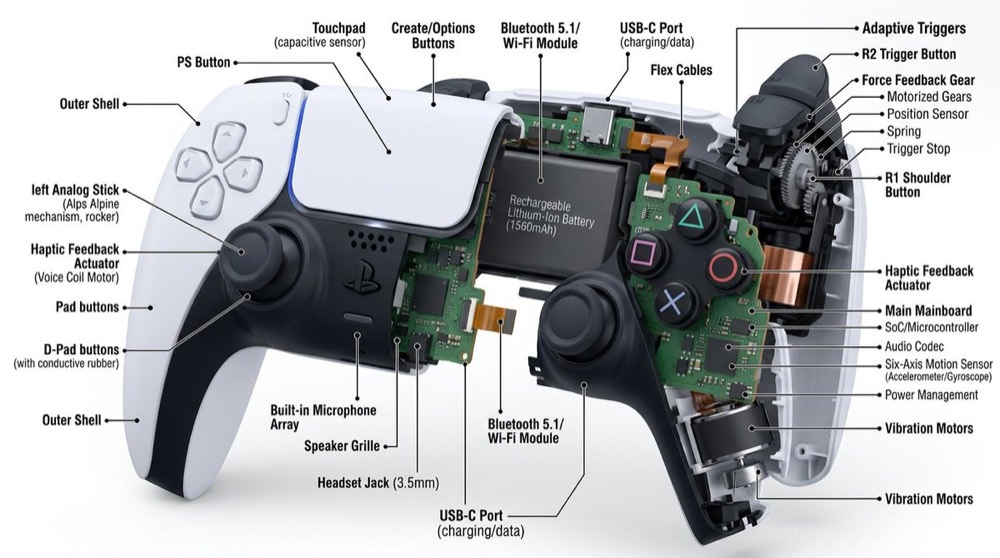 Labeled technical cutaway diagram