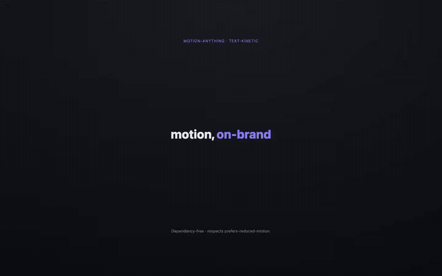 Rotating text — words cycle in place