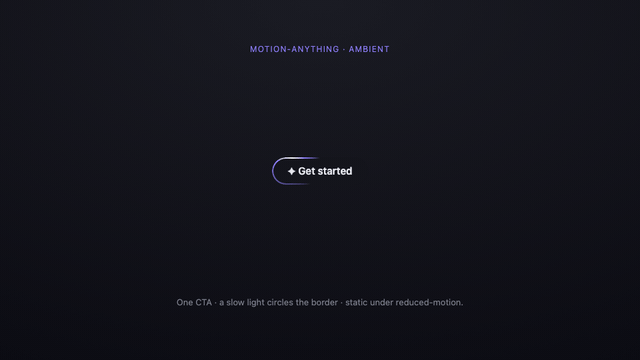 Star border — a slow light circles the button border