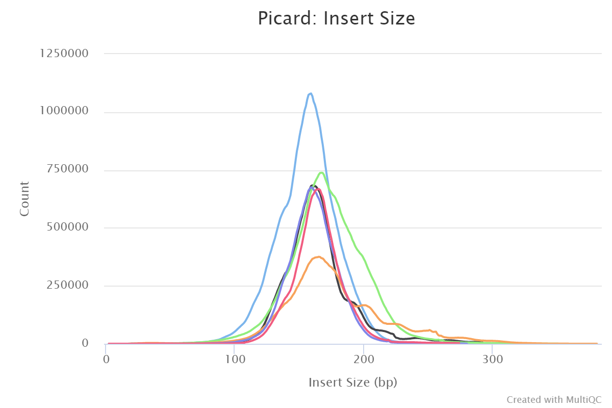 MultiQC - Picard insert size plot