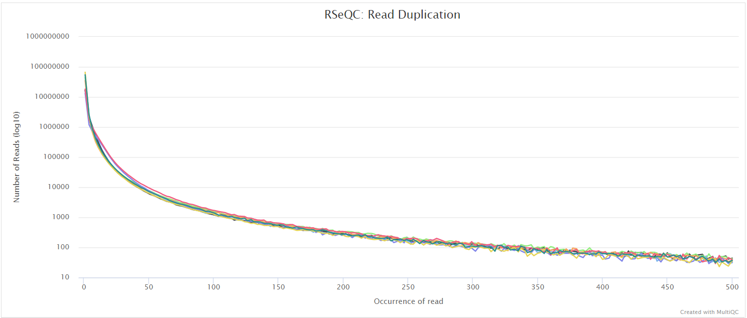 MultiQC - RSeQC read duplication plot