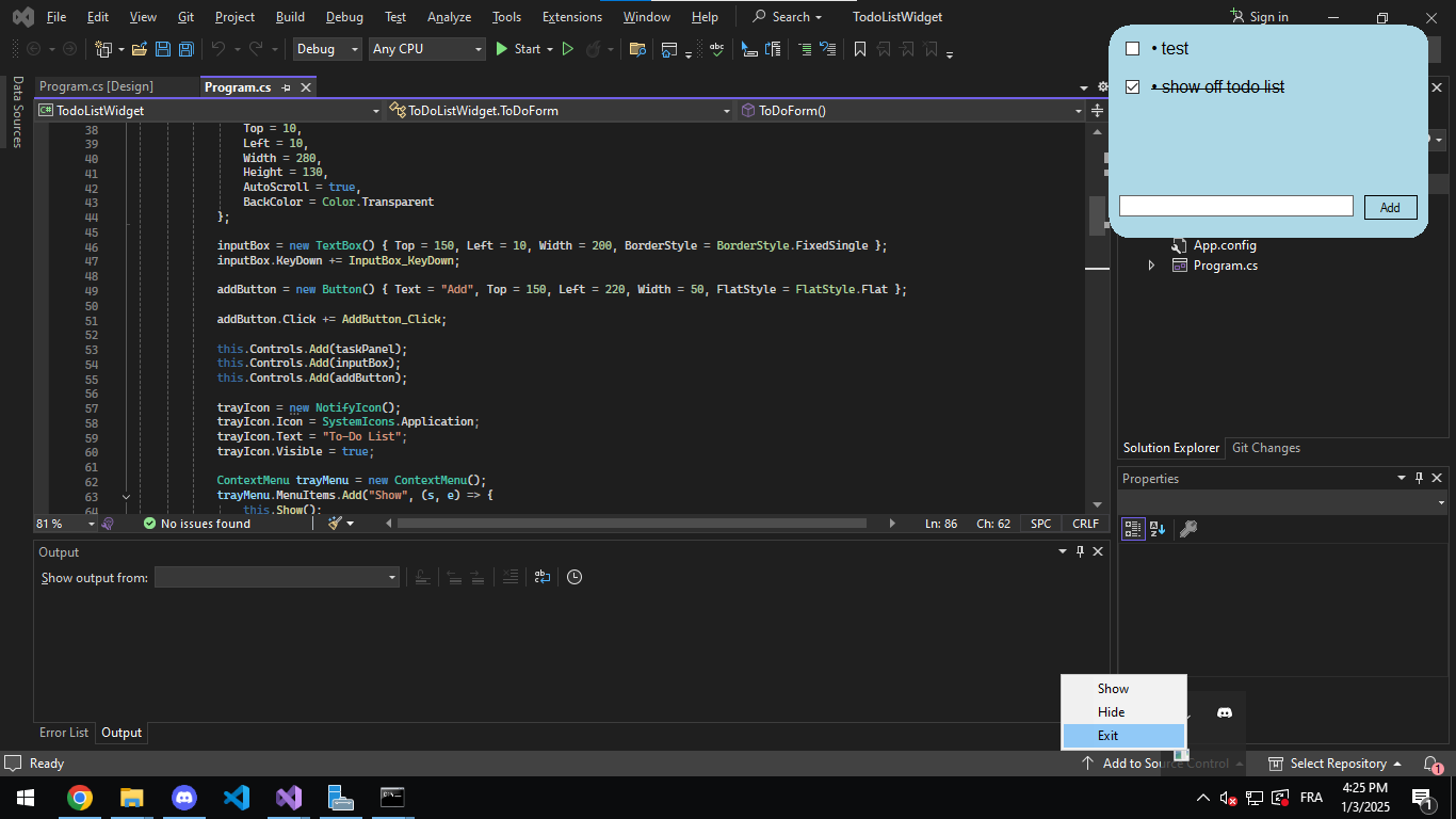 GitHub - nffdev/TodoListWidget: A simple to-do list widget for Windows ...