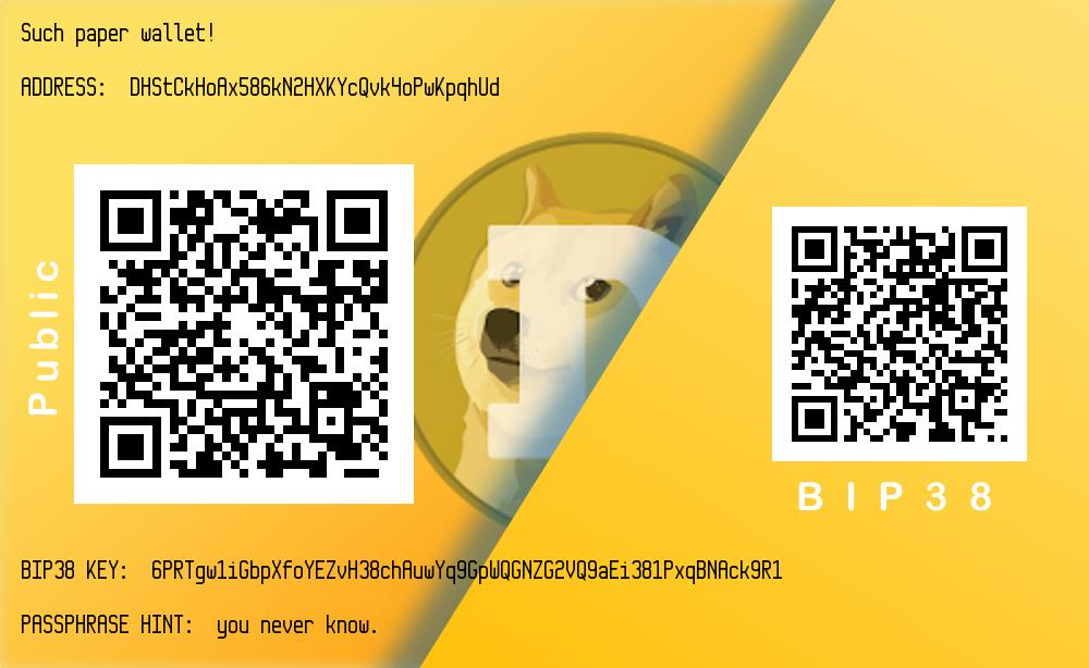 Example Paper Wallet