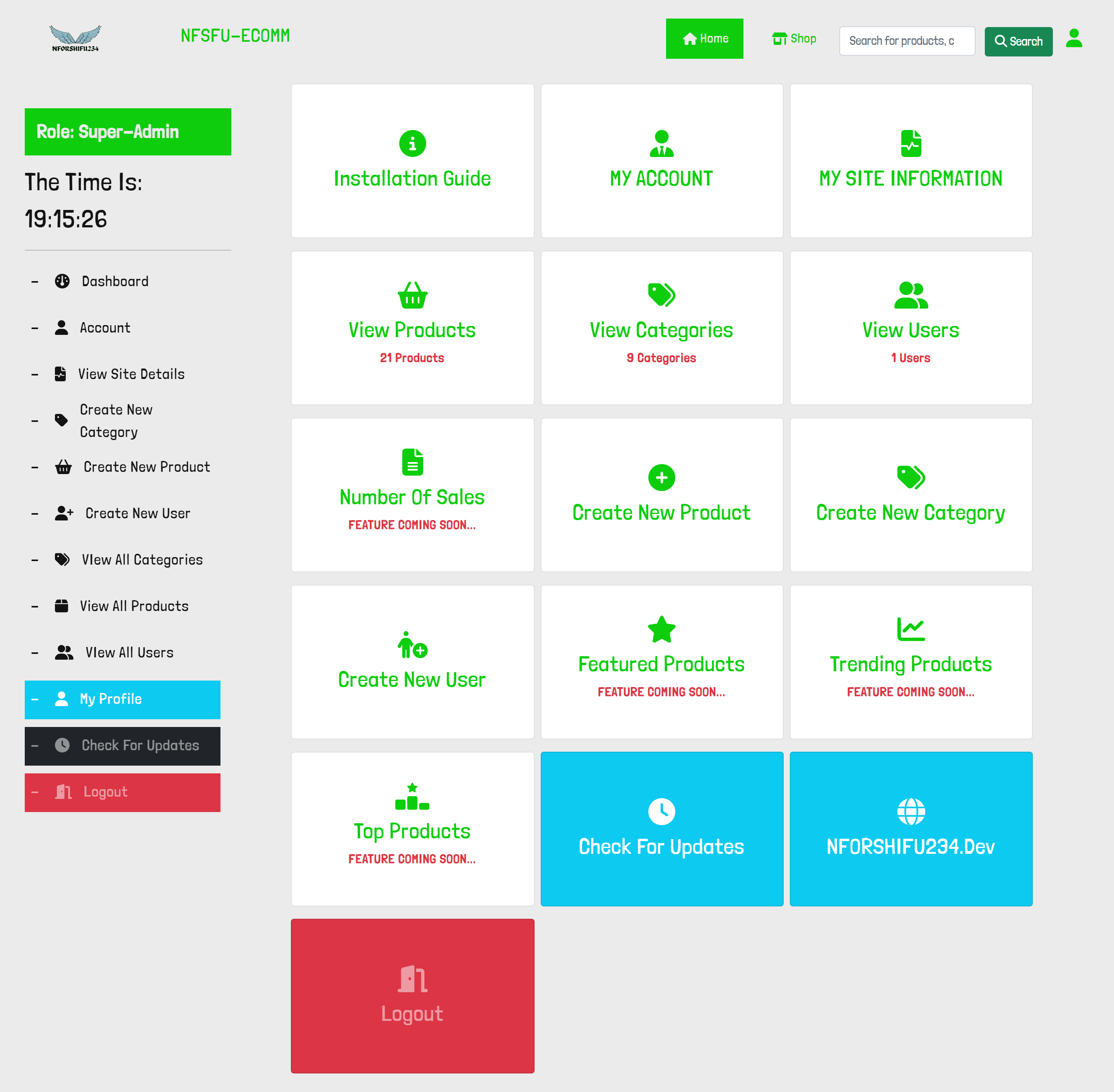 SUPER ADMIN Dashboard Image