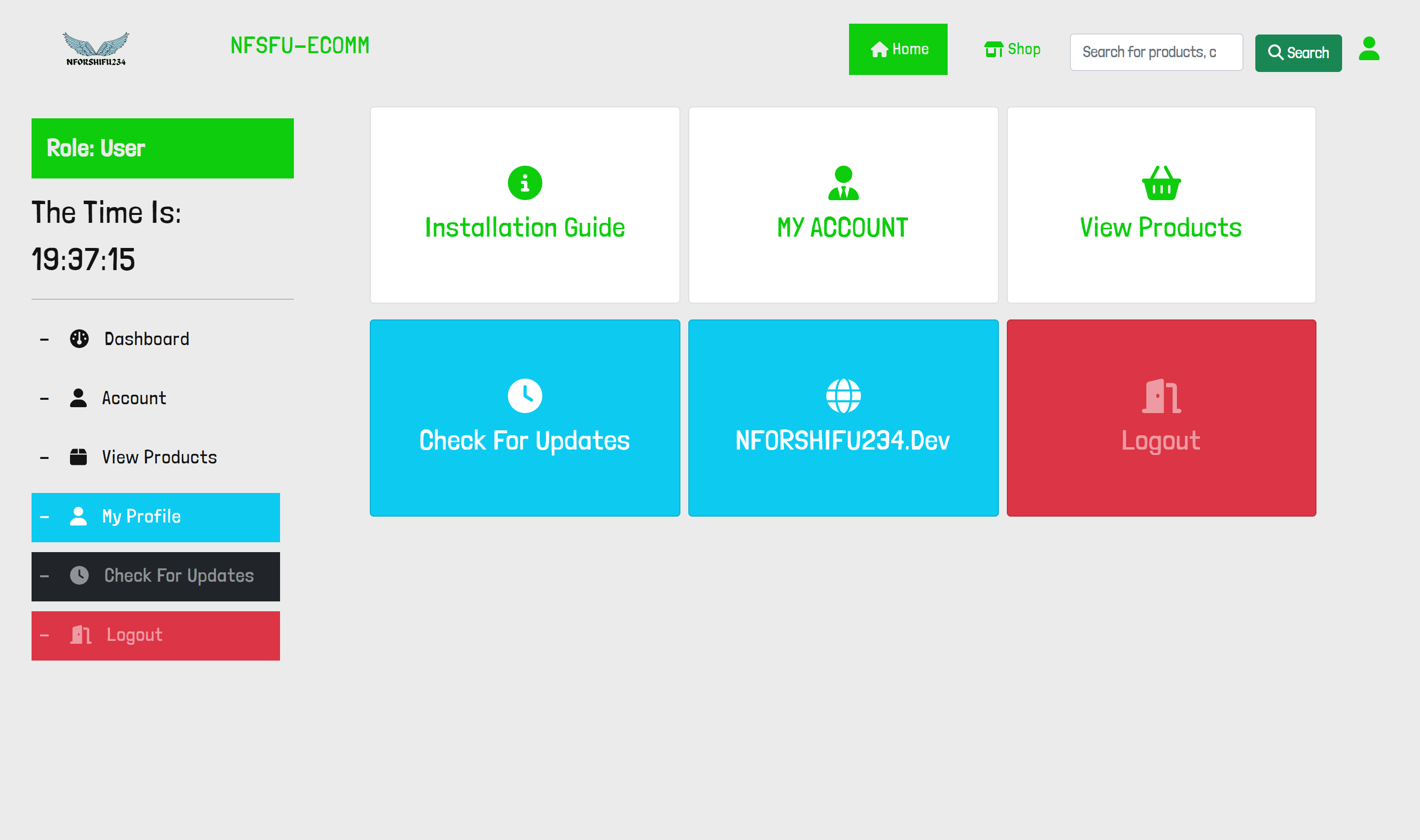 User Dashboard Image