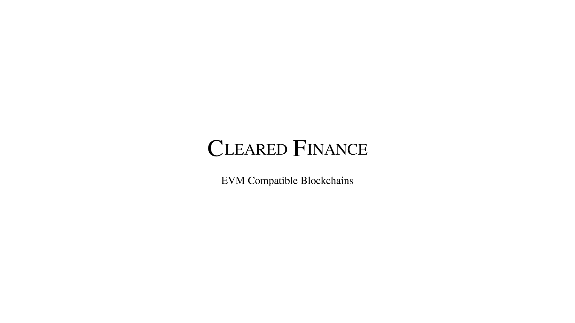 Center of Cleared Finance