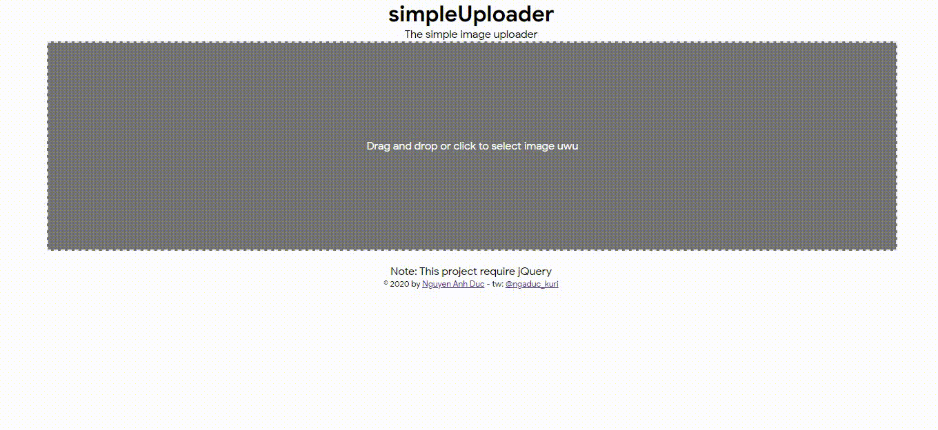 GitHub - ngaduc/simpleUploader: The simple image uploader
