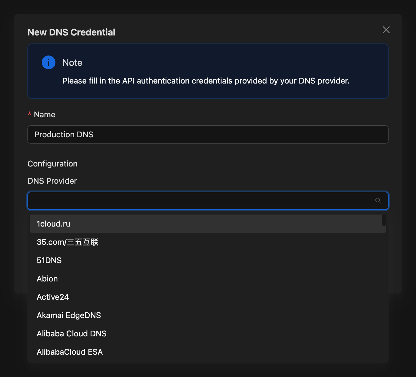 More than 200 DNS providers to choose from