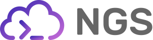 NGS logo - cloud and UNIX shell icon