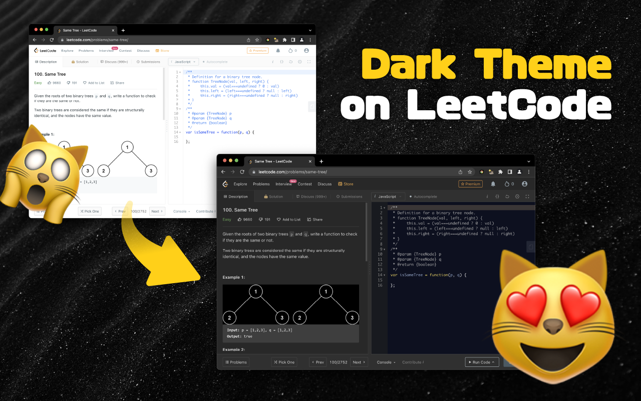 Dark Theme on LeetCode