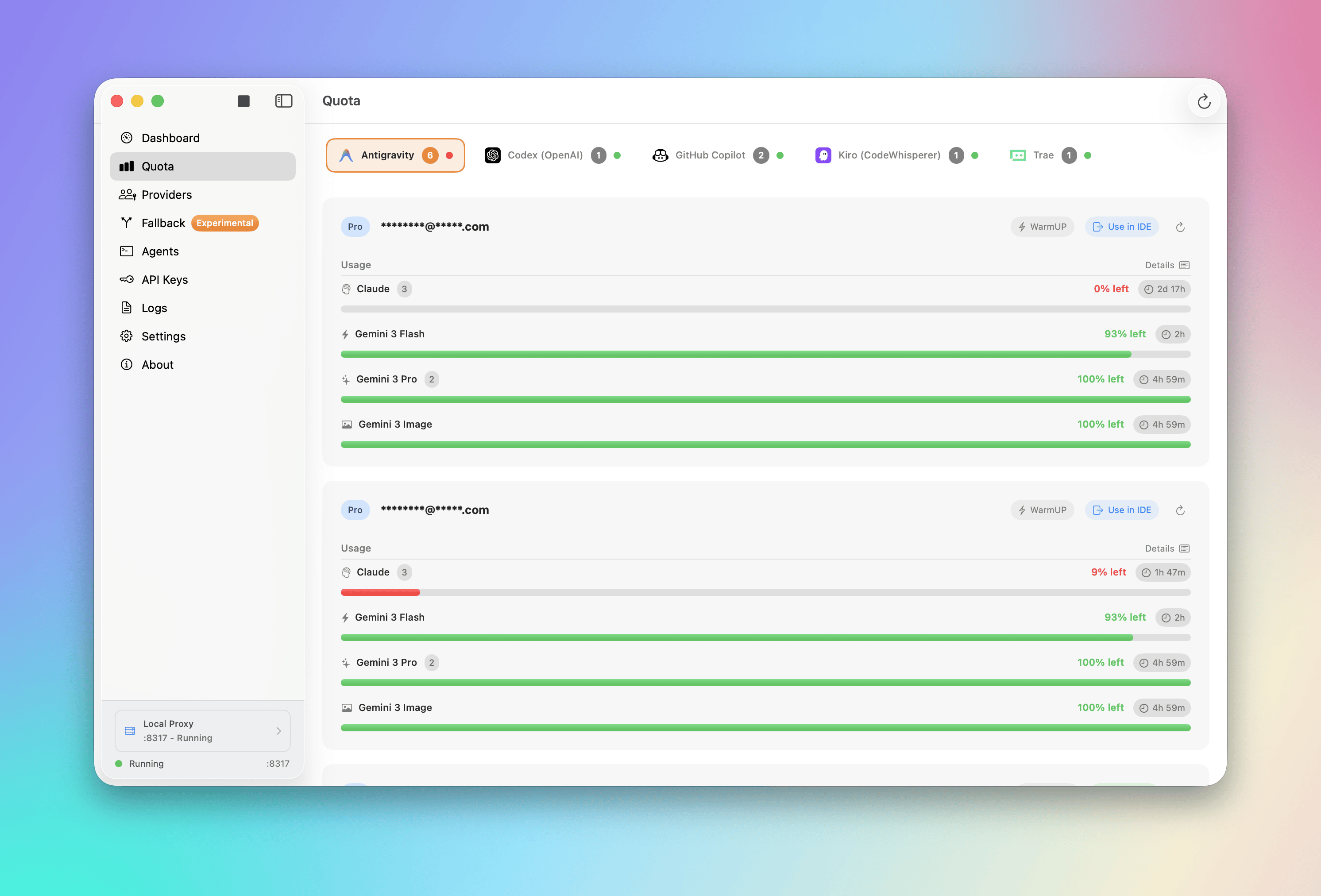 Quota Monitoring