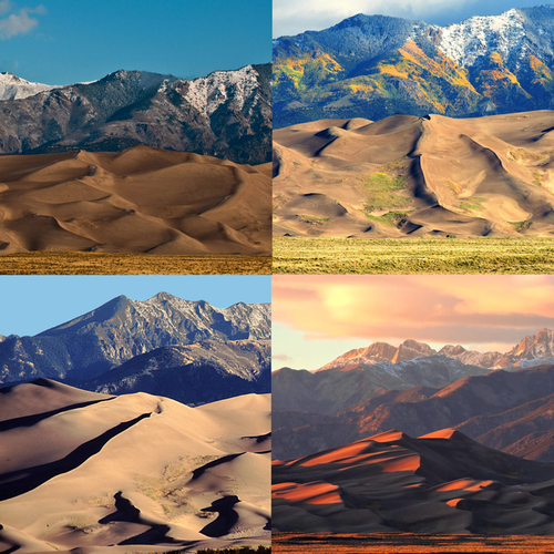 Figure 2: How lighting affects terrain colors. Great Sand Dunes National Park, CO.