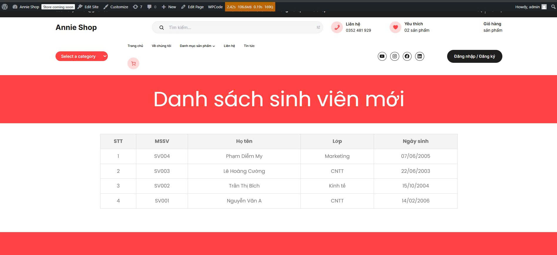 Giao diện Frontend
