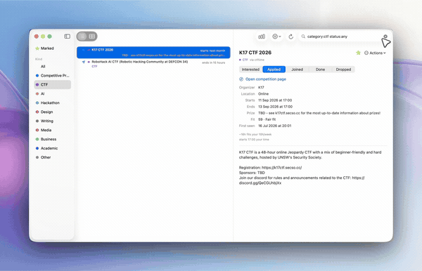 nCompHunt screenshot 1