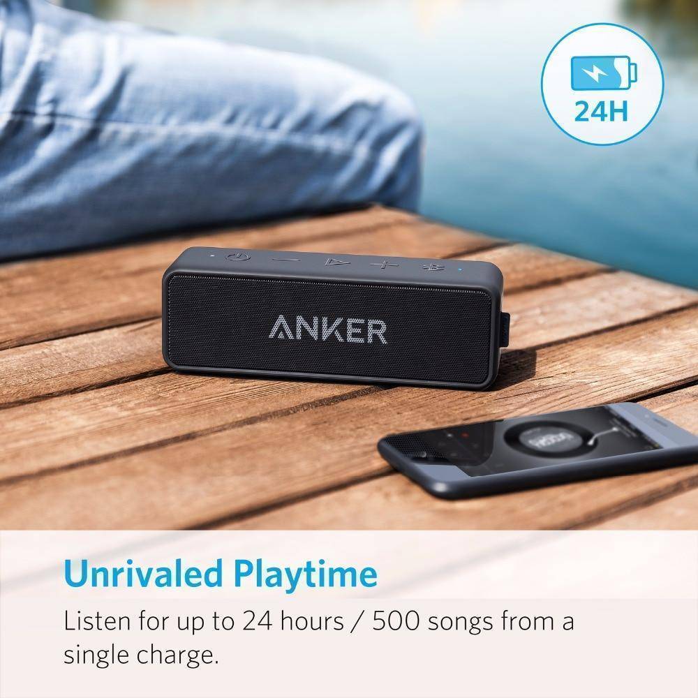 Loa Bluetooth Anker Soundcore pin trâu với thời lượng sử dụng lên đến 24 tiếng.