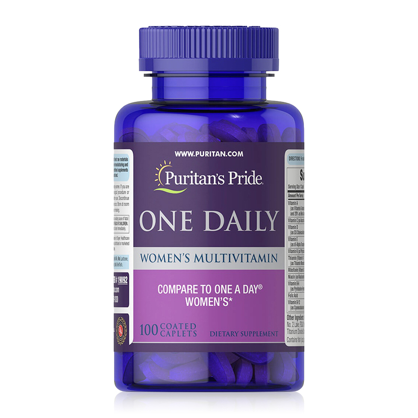 Puritan's Pride One Daily Women's Multivitamin cung cấp vitamin tổng hợp cho phái đẹp dưới 50 tuổi