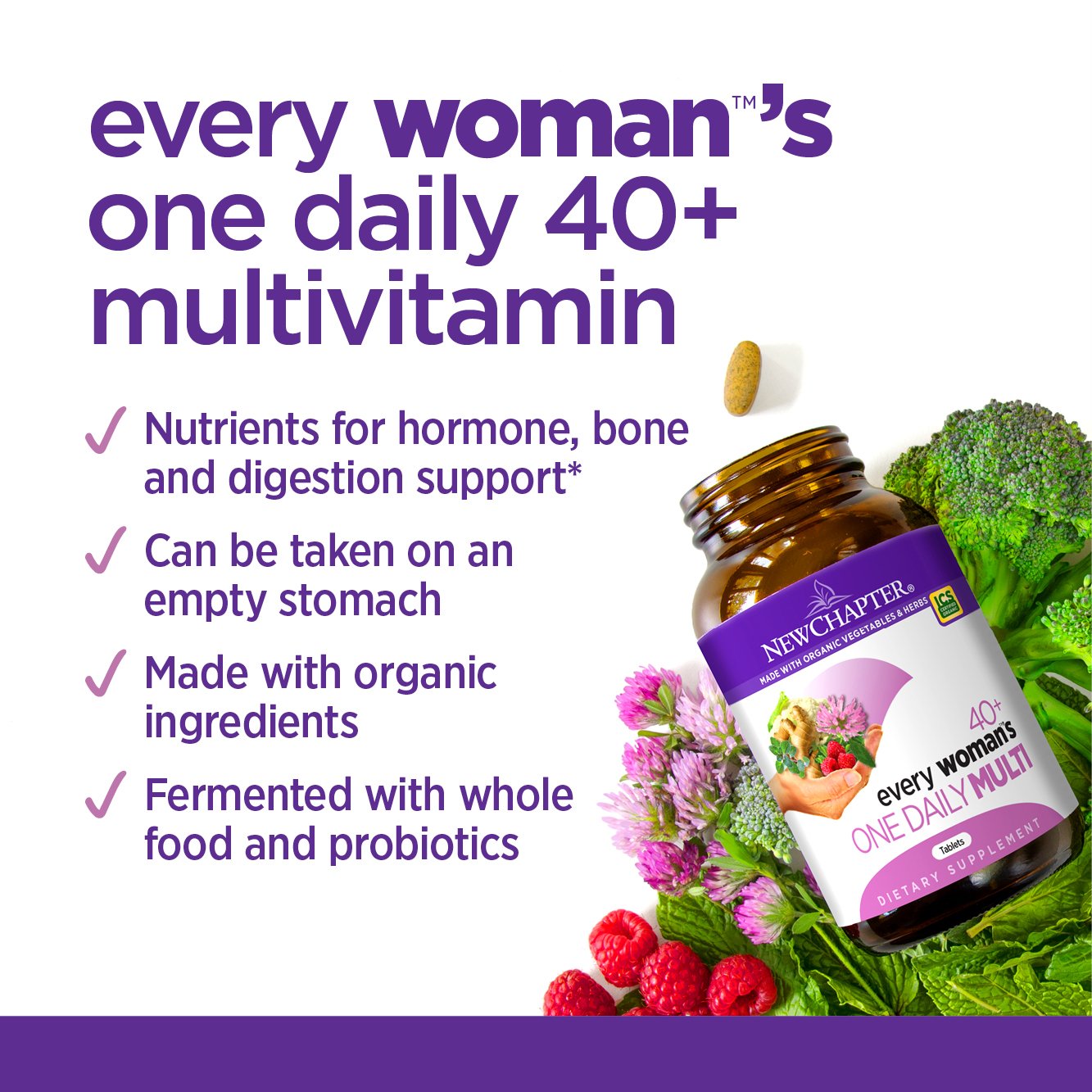 Thực phẩm chức năng cung cấp vitamin tổng hợp New Chapter Every Woman's One Daily Multi