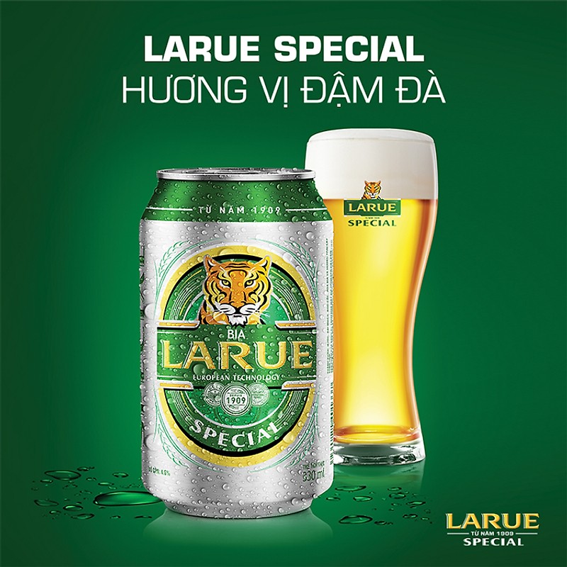 Bia Larue Special có độ cồn nhẹ nên dễ uống, không gây đau đầu