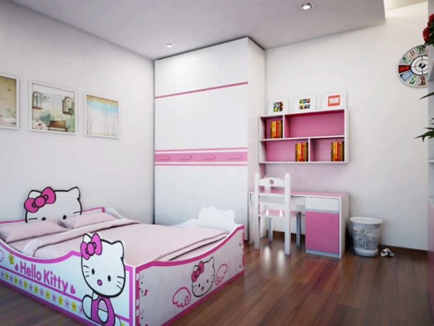 Đây là mẫu giường có thiết kế tương tự như giường trẻ em Nội Thất Thế Kỷ Hello Kitty GD05 1.2m chỉ khác nhau ở kích cỡ của chiếc giường