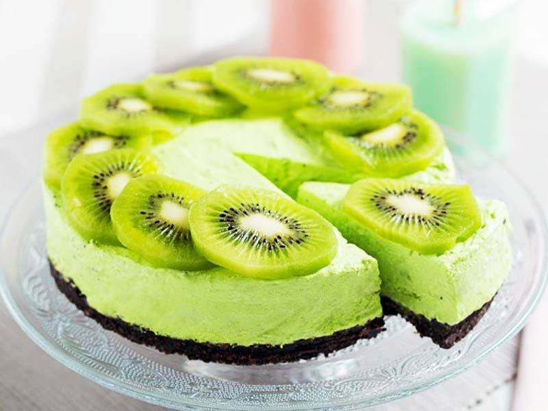 Món bánh pudding kiwi hấp dẫn đẹp mắt