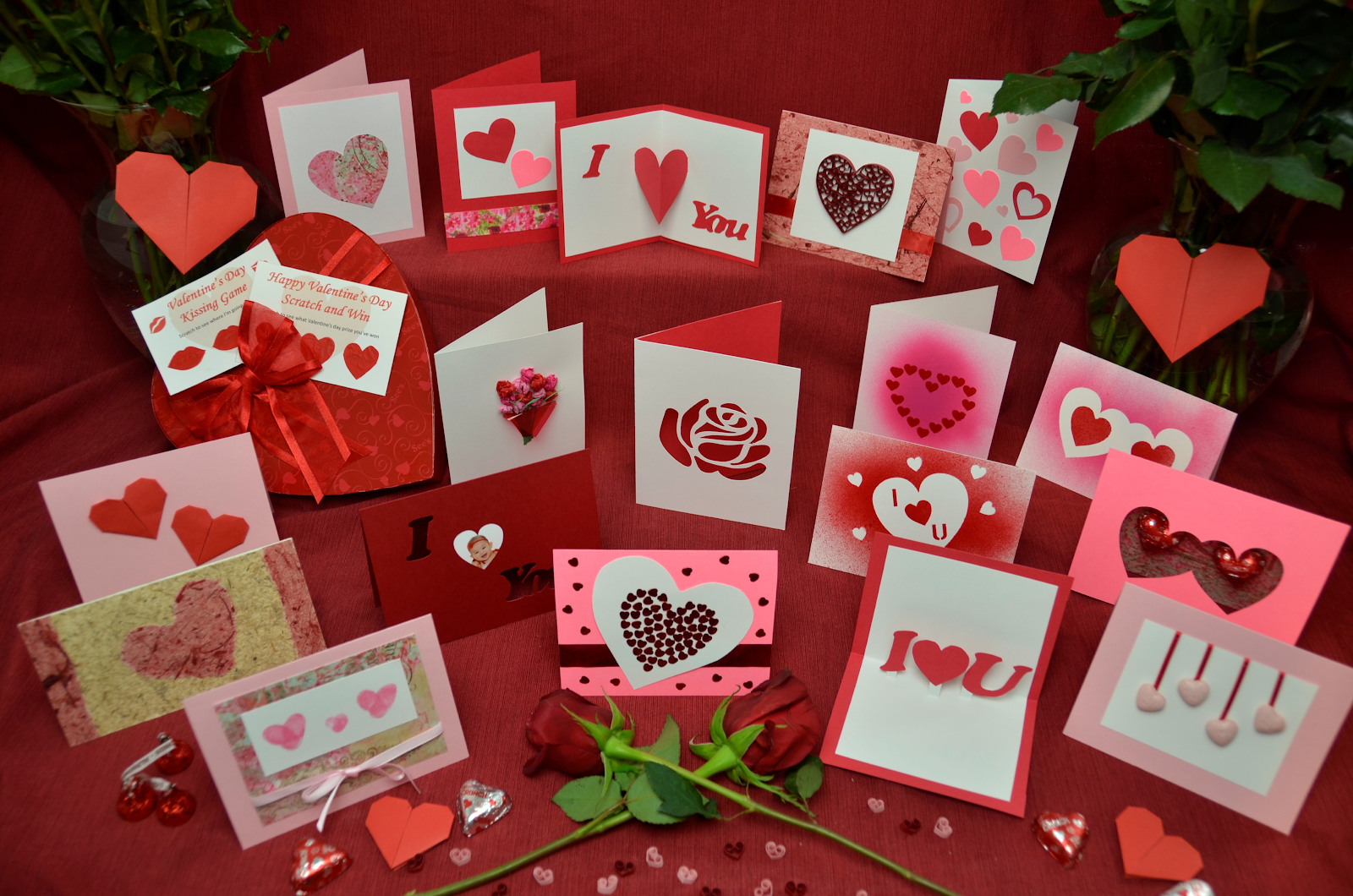 Tặng nàng tấm thiệp Valentine handmade với lời chúc lãng mạn 