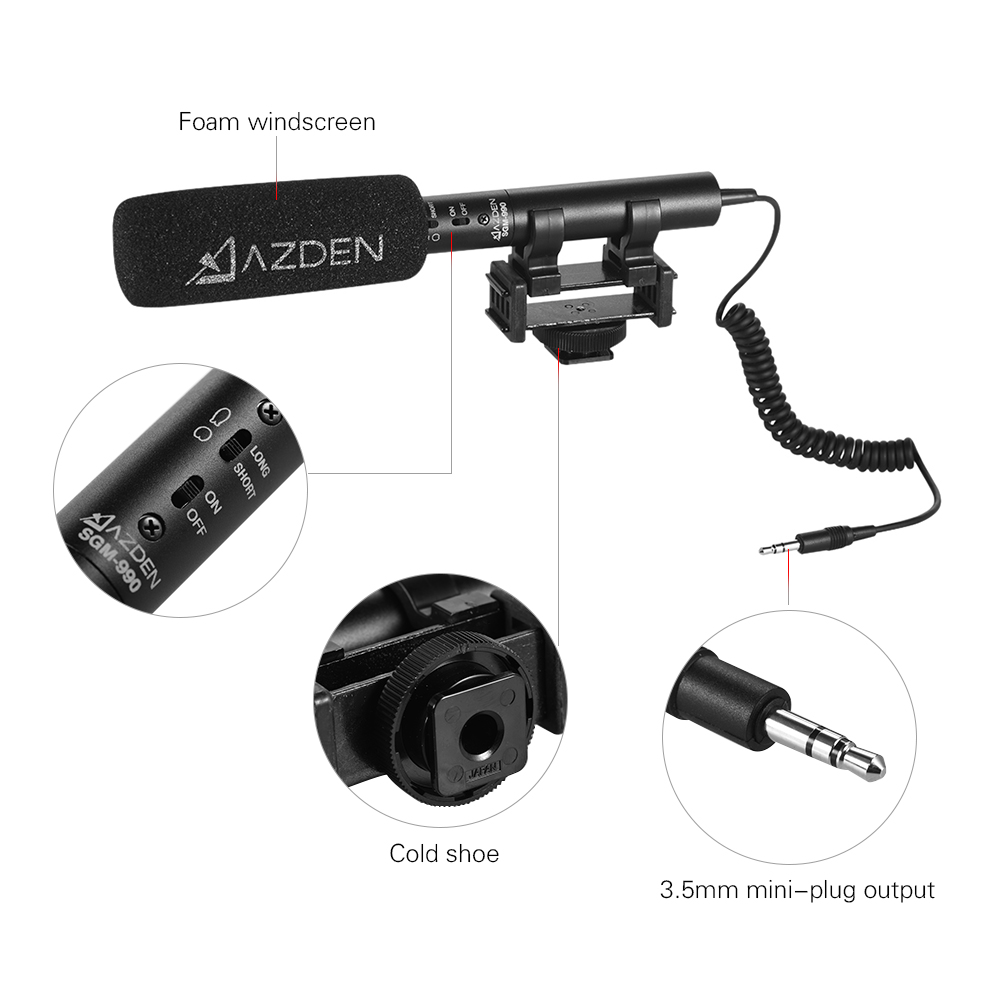Azden SGM990+i, chiếc mic thu âm phù hợp với nhiều loại thiết bị