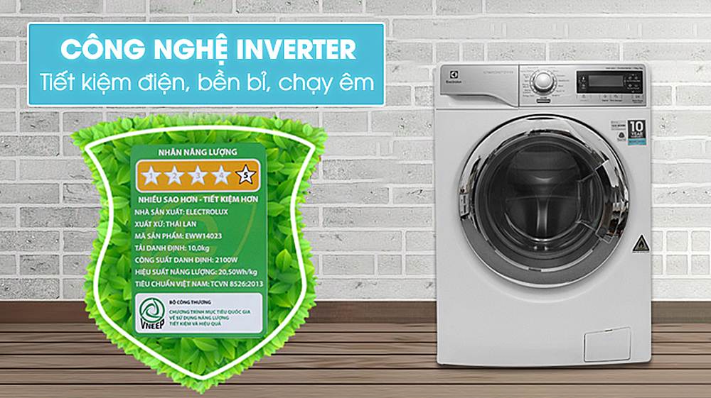 Công nghệ Inverter được sử dụng hầu hết trên các sản phẩm máy giặt Electrolux