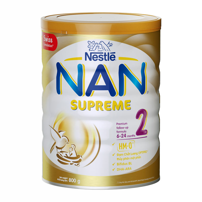 Sữa bột Nestlé NAN Supreme 2 là thực phẩm bổ sung cho trẻ trên 6 tháng tuổi (Nguồn: google.com)