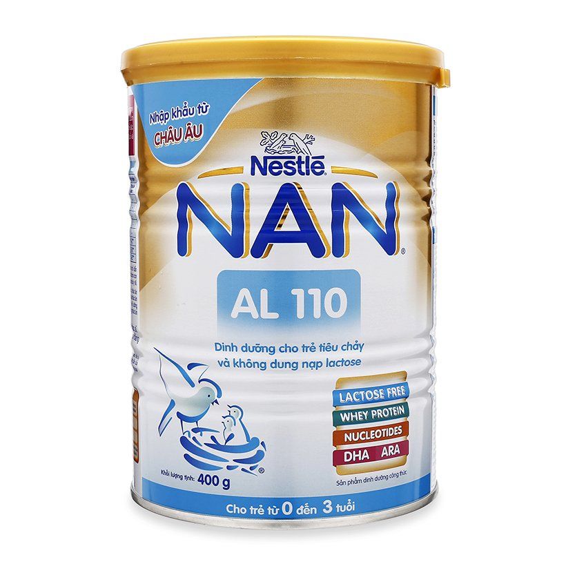 Sữa bột Nestlé NAN AL 110 là sản phẩm phù hợp với các bé tiêu chảy (Nguồn: google.com)