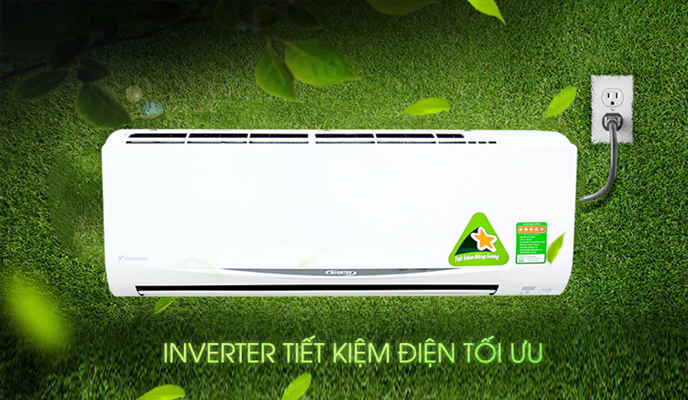Máy lạnh Daikin sử dụng công nghệ inverter cao cấp tiết kiệm lượng điện năng tiêu thụ