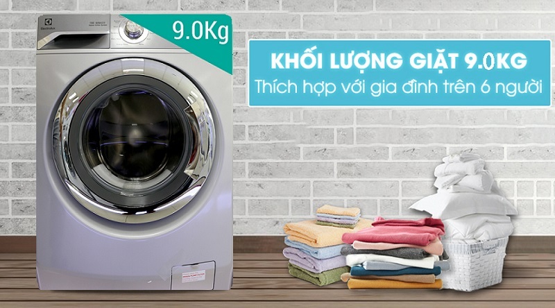 Máy giặt Electrolux mã EWF12938s đáp ứng nhu cầu giặt tối đa 9kg cho mọi gia đình