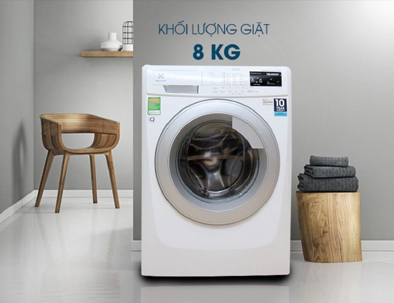 Máy giặt Electrolux EWF8025 giúp chống nhăn quần áo khi giặt 