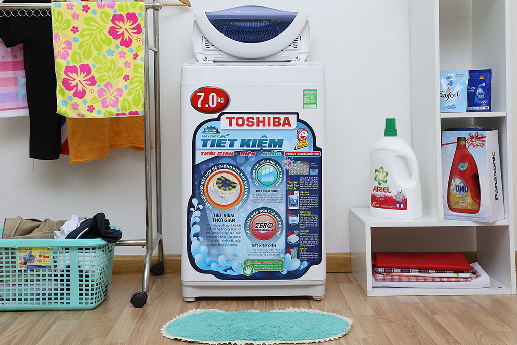 Máy giặt Toshiba loại 7kg được ưa chuộng bởi nhiều gia đình? (Nguồn: digicity.vn)