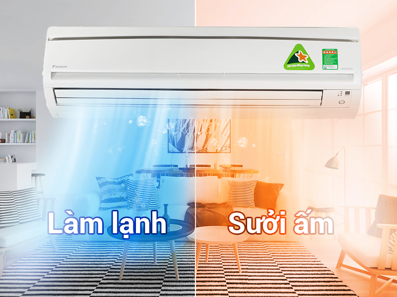 Máy lạnh Daikin 2 chiều theo chuẩn chất lượng của Nhật 