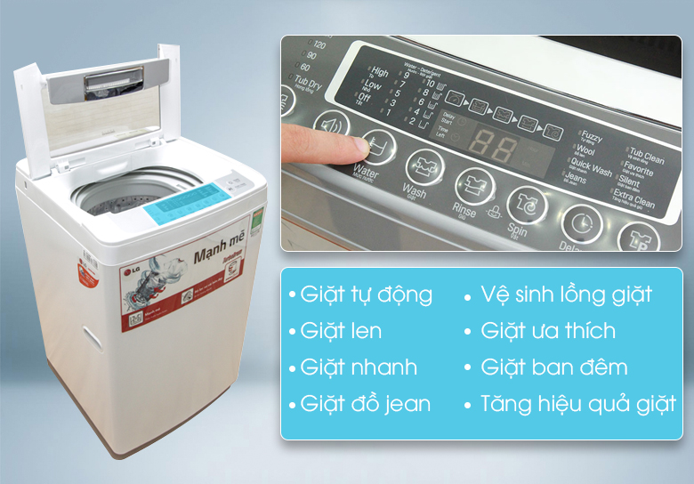Máy giặt LG có nhiều chế độ giặt khác nhau cho người dùng