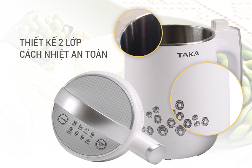 Alt + Caption: Máy làm sữa đậu nành Taka có thiết kế an toàn cho người dùng