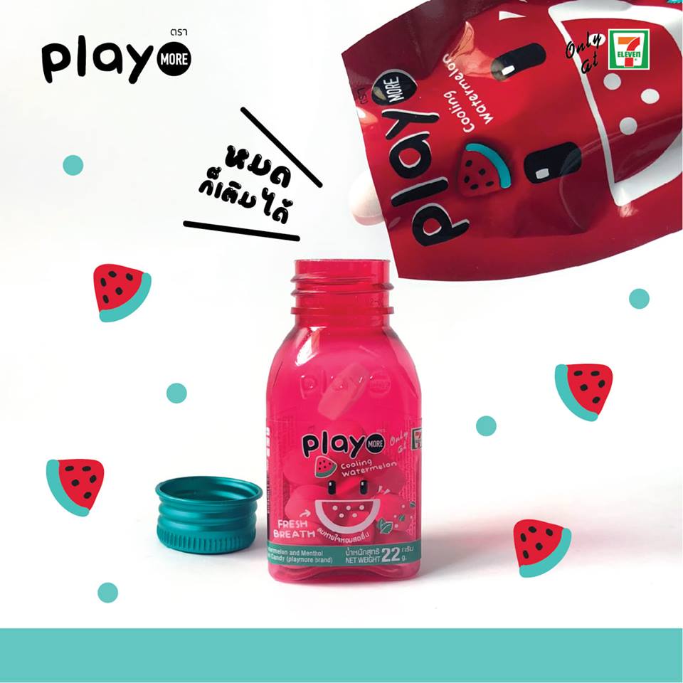 Kẹo Playmore vị dưa hấu là sản phẩm được yêu thích nhất của thương hiệu kẹo này hiện nay