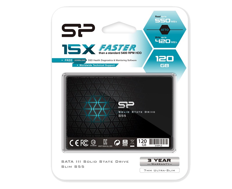 Ổ cứng Silicon Power Slim SS5 có thiết kế ấn tượng, tốc độ đọc và ghi nhanh 