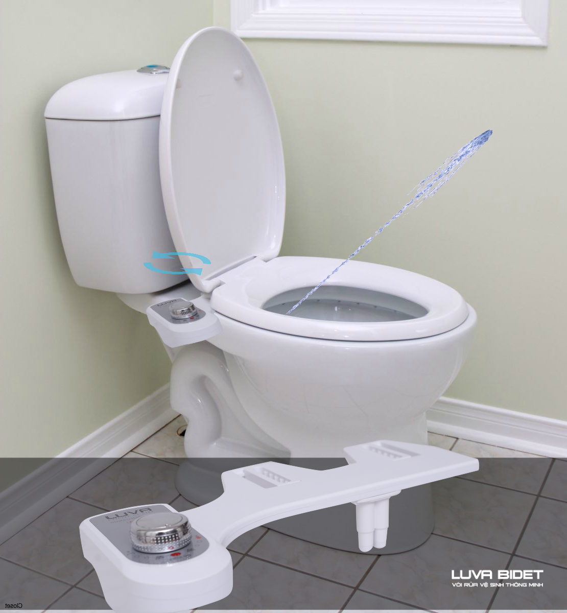 LUVA Bidet LB101 với một vòi rửa duy nhất sẽ giúp bạn vệ sinh sạch sẽ phần nhạy cảm mà không cần sử dụng giấy vệ sinh truyền thống