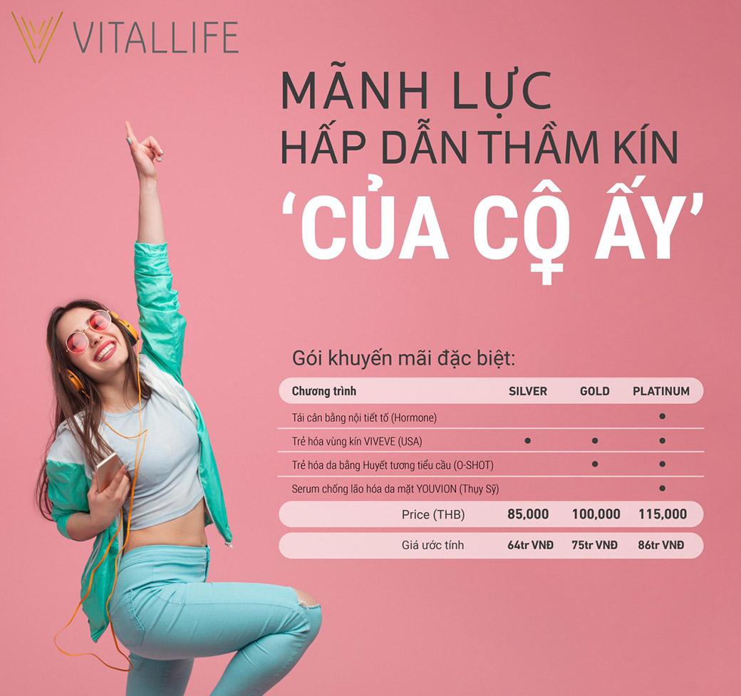 Hiện nay, các gói trẻ hóa vùng kín ở Vitalife Bệnh Viện Bumrungrad - Thái Lan đang có khuyến mãi với giá cực ưu đãi cho khách hàng
