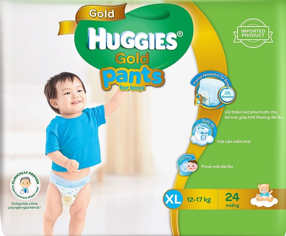 Huggies sản xuất nhiều size và số lượng khác nhau cho các mẹ lựa chọn 