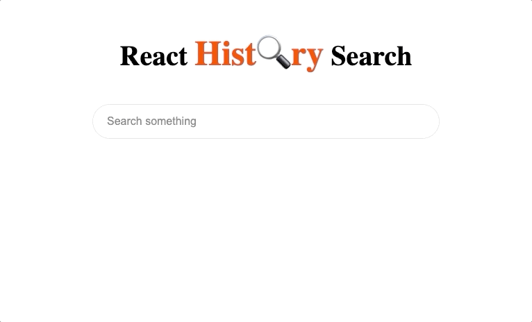 exmple for react-history-search