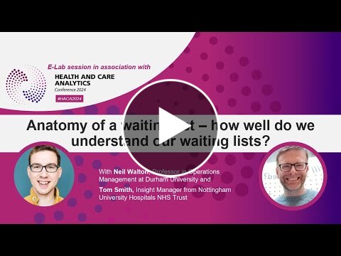 Thumbnail for link to Health and Care Analytics Conference E-lab video